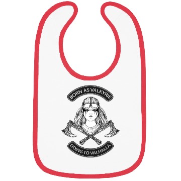 Discover Born as Valkyrie Thor Odin Valhalla Viking Bibs