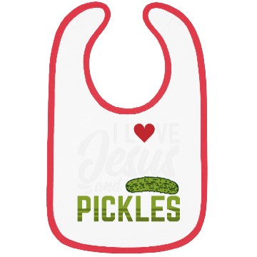 Discover I Love Jesus And Pickles Bibs