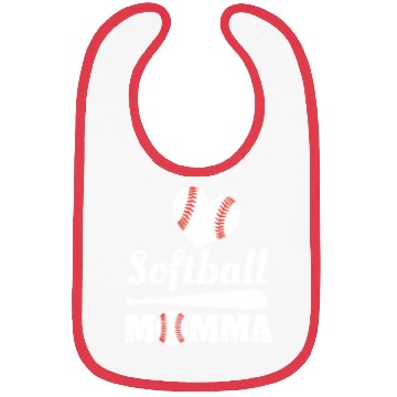 Discover Softball Momma Mother's Day Ball Sports Mom Mommy Bibs