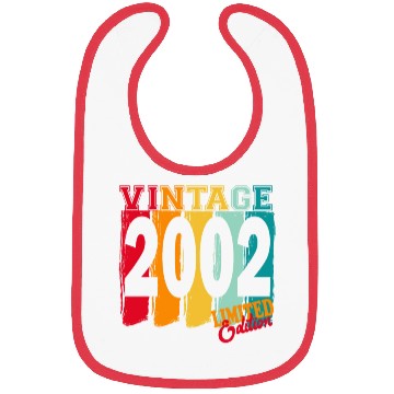 Discover Vintage 2002 Vintage Retro Birthday Bibs