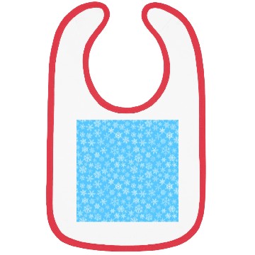 Discover Modern Blue Snowflakes Pattern Bibs
