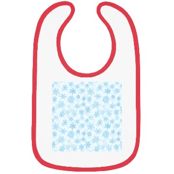 Discover Elegant Snowflakes Pattern White Blue Bibs