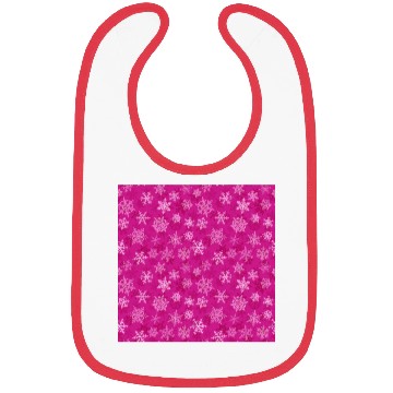 Discover Pretty Pink Snowflakes Pattern Bibs
