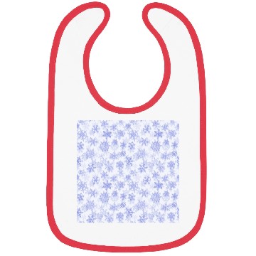 Discover Elegant Snowflakes Pattern White Purple Bibs