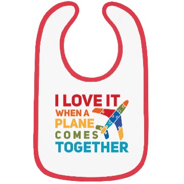 Discover Airline Pilot Plane Comes Together Aircraft Pun Bibs