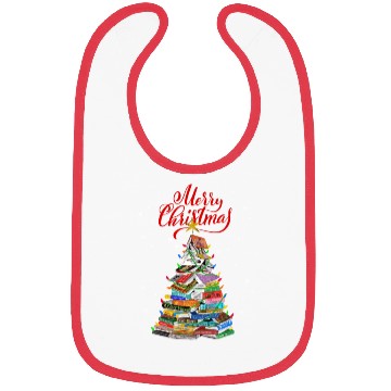 Discover Christmas Book Tree Lights Bibs