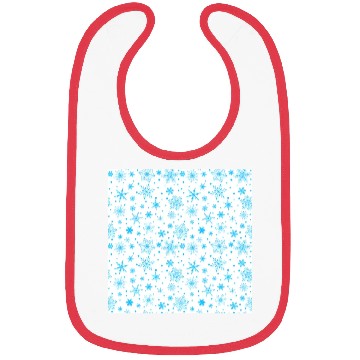 Discover Snowflakes Pattern Blue White Bibs
