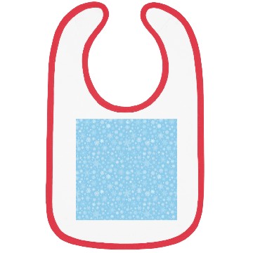 Discover Blue Snowflakes Pattern Bibs