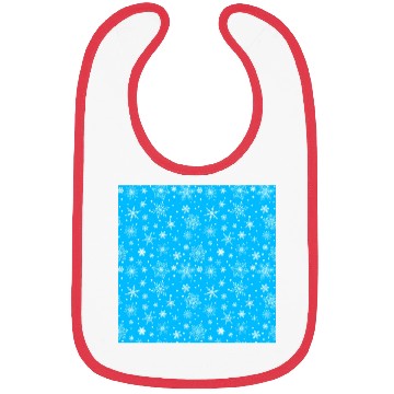 Discover Snowflakes Pattern Blue White Bibs
