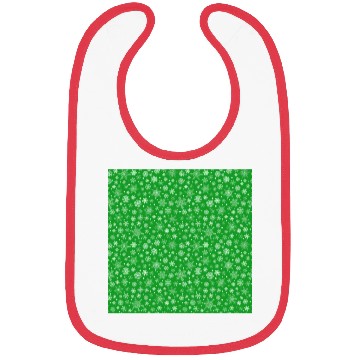 Discover Green Snowflakes Pattern Bibs