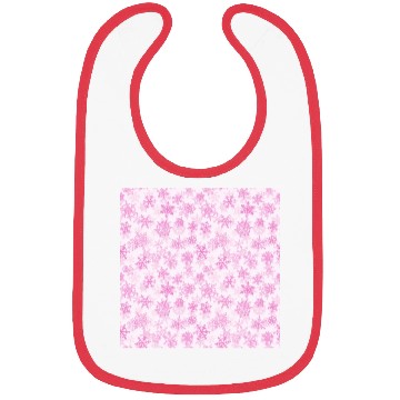 Discover Elegant Snowflakes Pattern White Pink Bibs