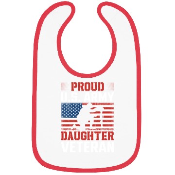 Discover Proud US Army Daughter Veteran Bibs