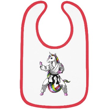 Discover Unicorn Karate Girl Bibs