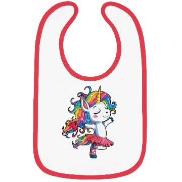 Discover Unicorn Ballet Dancer Bibs