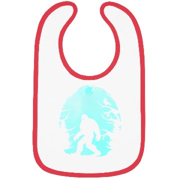 Discover Funny bigfoot in the forest Bibs