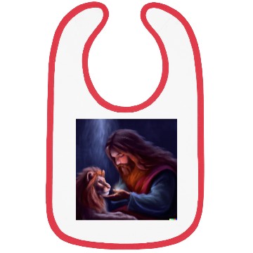 Discover Jesus Feeding Lion Bibs