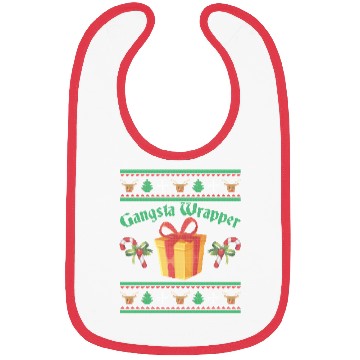 Discover Gangsta Wrapper Christmas Candy Canes Bibs