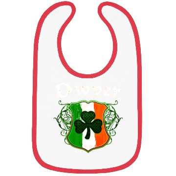 Discover Dwyer Irish Surname Ireland Flag Shield Shamrock Bibs