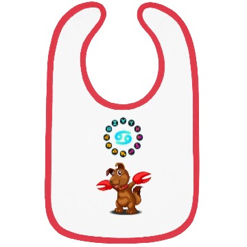 Discover Funny Dog Lover Horoscope Cancer Zodiac Sign Cool Bibs
