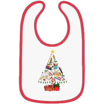 Discover Xmas Tree Decor Art Teacher Ugly Artist Christmas Bibs