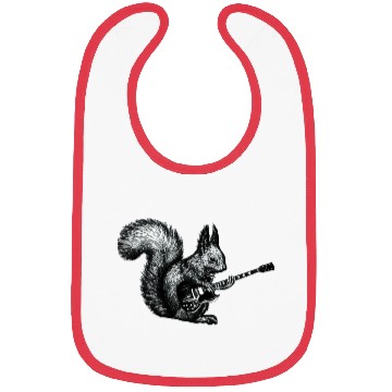 Discover Squirrel Playing Guitar Bibs
