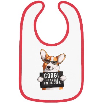 Discover Corgi Mugshot Dog Lover Bibs