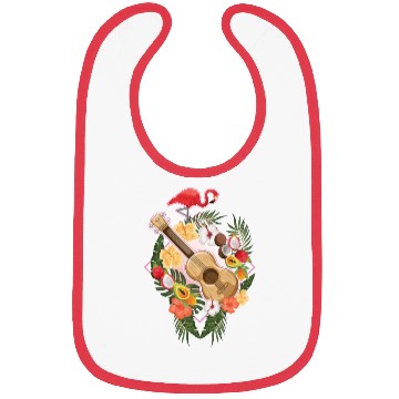 Discover Ukulele Flamingo Guitar Hawaii Bibs