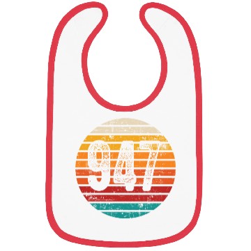 Discover Distressed Vintage Sunset 947 Area Code Bibs
