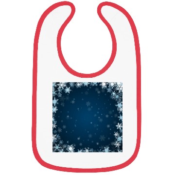 Discover Navy Blue White Snowflakes Pattern Bibs