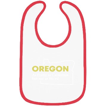 Discover Pretty Oregon Map Design for proud Oregonians Bibs