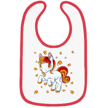 Discover Halloween Unicorn Pony Candy Corn Halloween Bibs