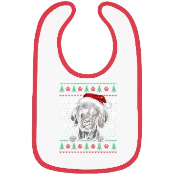 Discover Weimaraner Christmas Ugly Sweater Funny Dog Lover Bibs