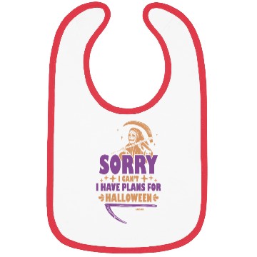 Discover Sorry I can't have plans for Halloween Bibs