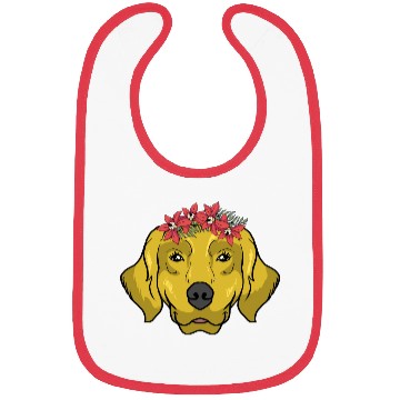Discover Dog Golden Retriever Flower Bibs