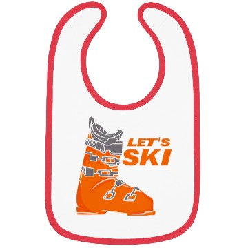 Discover Retro Skiing Let's Ski Vacation Bibs