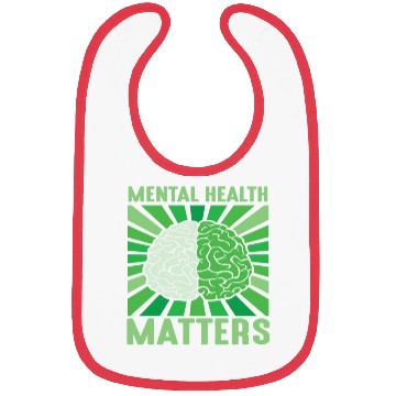 Discover Mental Health Matters Brain Awareness Vintage Bibs