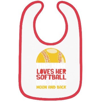 Discover Softball Player Daughter Softball Mom Bibs