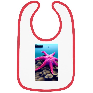 Discover Pink starfish Bibs