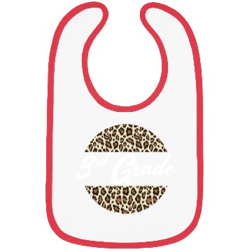Discover 3rd Grade Cheetah Print School Teacher Student Bibs