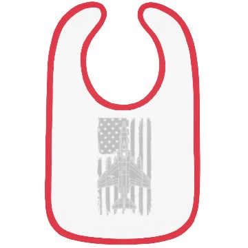 Discover F-4 Phantom Fighter Jet Airplane American Flag F4 Bibs