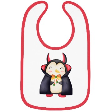 Discover Halloween Penguin in vampire costume Bibs