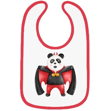 Discover Panda bear in vampire costume Bibs