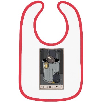 Discover raccoon Hermit Tarot Card Bibs