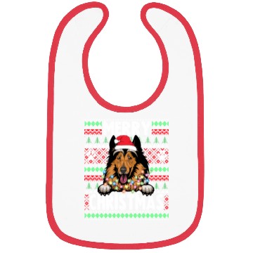 Discover Collie Christmas Lights Dog Lovers Xmas Pajama Bibs
