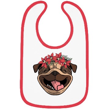Discover Dog Pug Flower Bibs