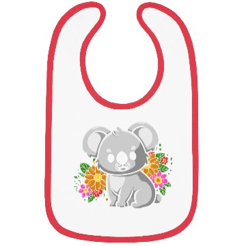 Discover Koala Bear in Flowers Bibs