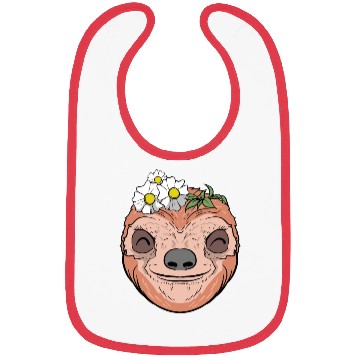 Discover Flower Sloth Bibs