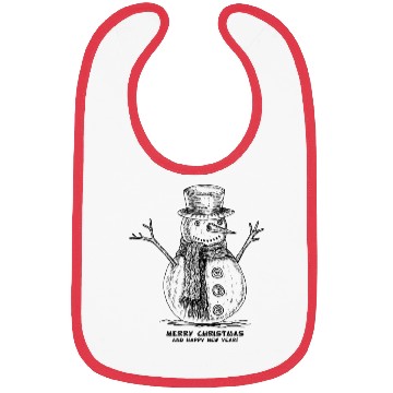 Discover Snowman Merry Christmas Bibs