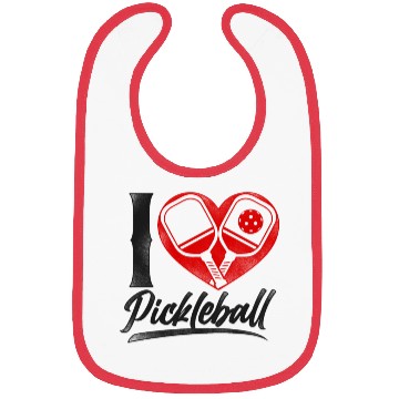Discover Pickleball Heart I Love Pickleball Bibs