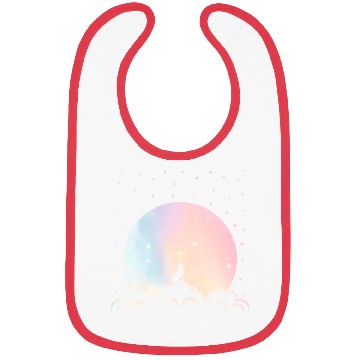 Discover Cat Lover Kitten Moon Pastel Bibs